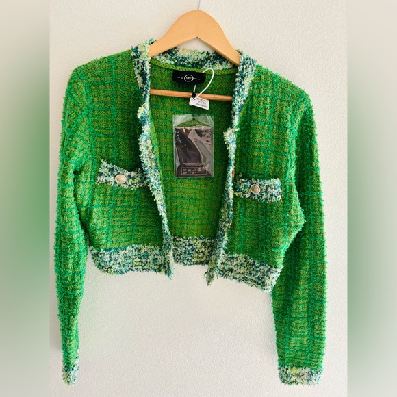 Green Crop Cardigan! - Picture 2 of 4